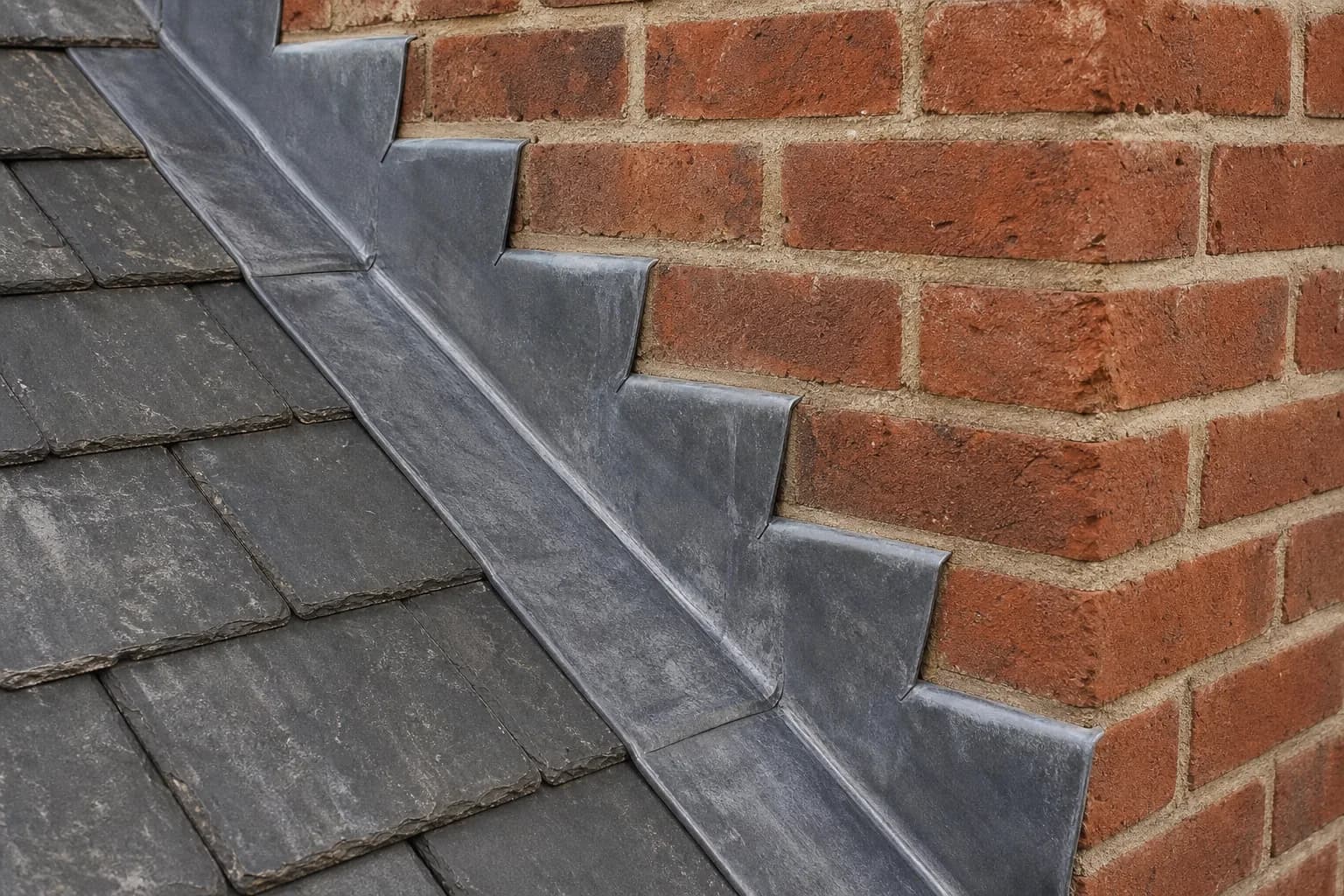 Professional leadwork flashing detail